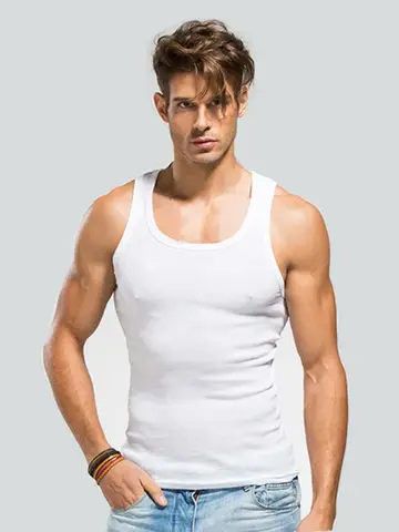 HOT Summer Plus Size Male Clothes Tank Tops 100% Pure Cotton Sleeveless Fitness T-shirt Elastic Bodybuilding Vest For Men Women