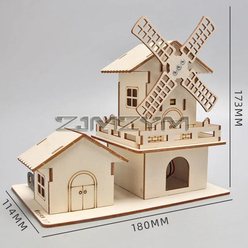Windmill DIY Model Students Manual Education Science Experiment Teaching Aids Material