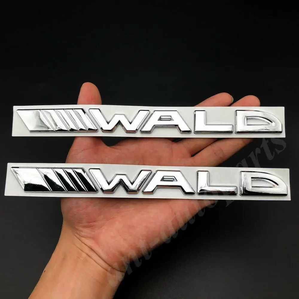 

2pcs Metal Chrome Black Bison Wald Style Trunk Emblem Badge Decal Sticker E S G