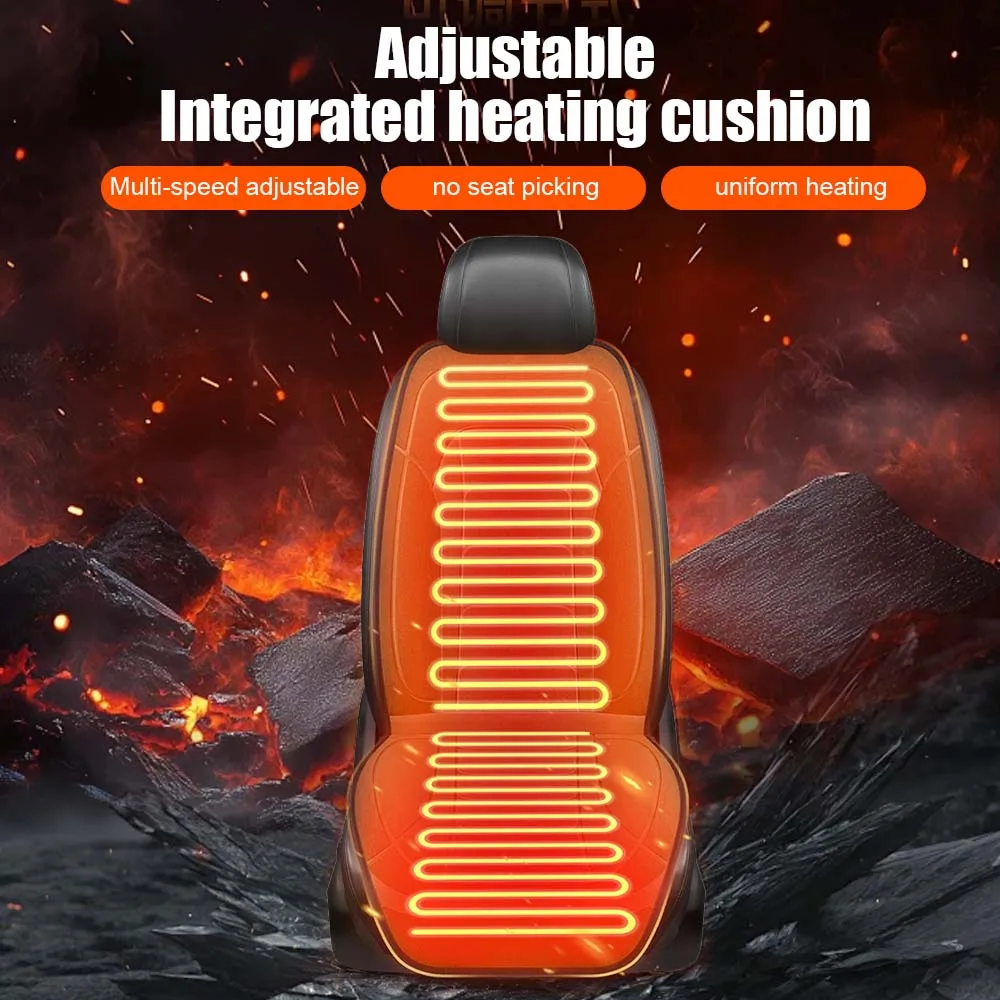 12V24V Universal Car Heated Seat Cushion Fast Heating Winter Electric Heating Pad Auto Seat Warmer For Office Car trucks RVs