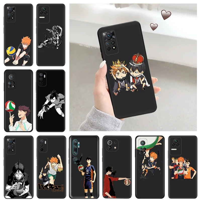 Silicone Soft Phone Case for Redmi Note 11 Pro 5G Note10 11S 10S 10A 10C Fly Haikyuu Hinata Xiaomi 11 Lite 11T 10T Cover