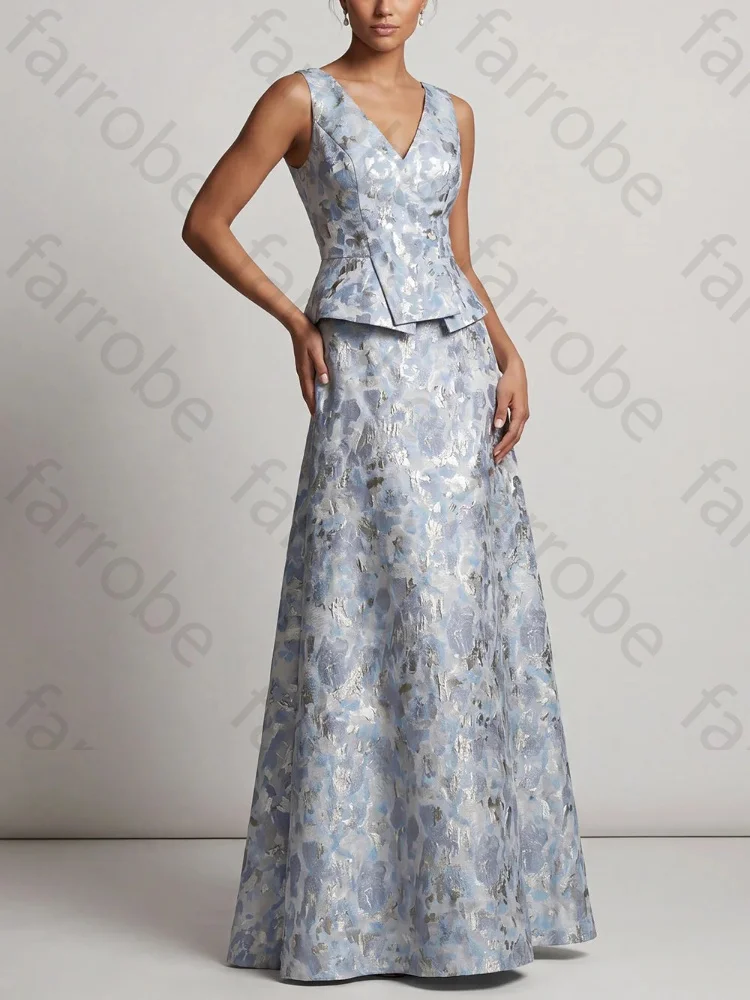 Customized A Line V-Neck Sleeveless Mother of The Bride Dresses Elegant Backless Celebrity Dress High Quality Prom Party Gowns