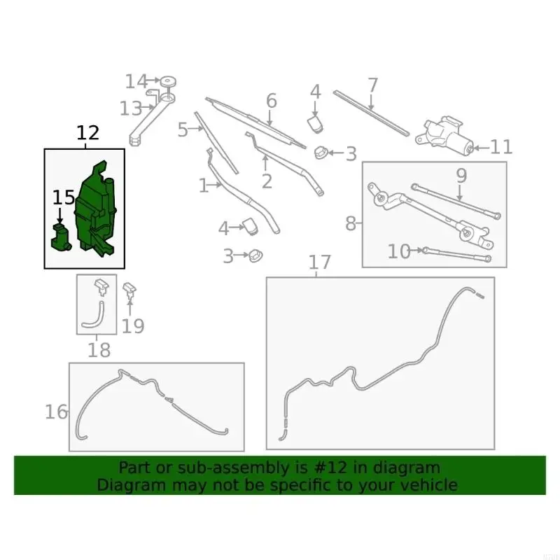 M76E Waschflüssigkeitsbehälter mit hoher Kapazität, transparentes Design 28910-6FP0A 28910-6FL0A – Detail 10