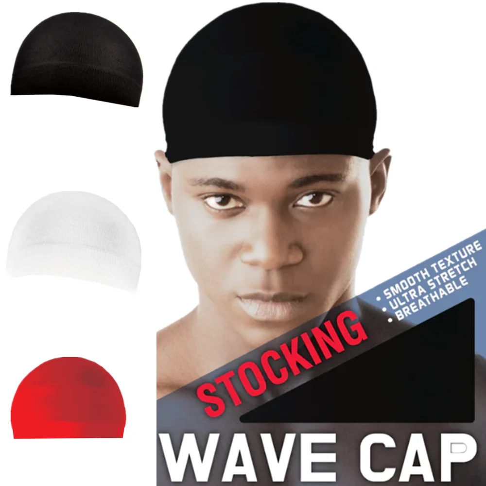 1 Stück Kompressions-Wellenschlafmütze für Herren, Schlafmützen, Stocking Wave Caps für 360-Wellen, gute Kompression für Männer, große Mützen