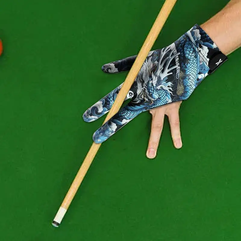 Billiard Pool Gloves 3 Finger Pool Mittens Elastic Adjustable Billiard  3 Finger Pool Cue Glove for Men & Women