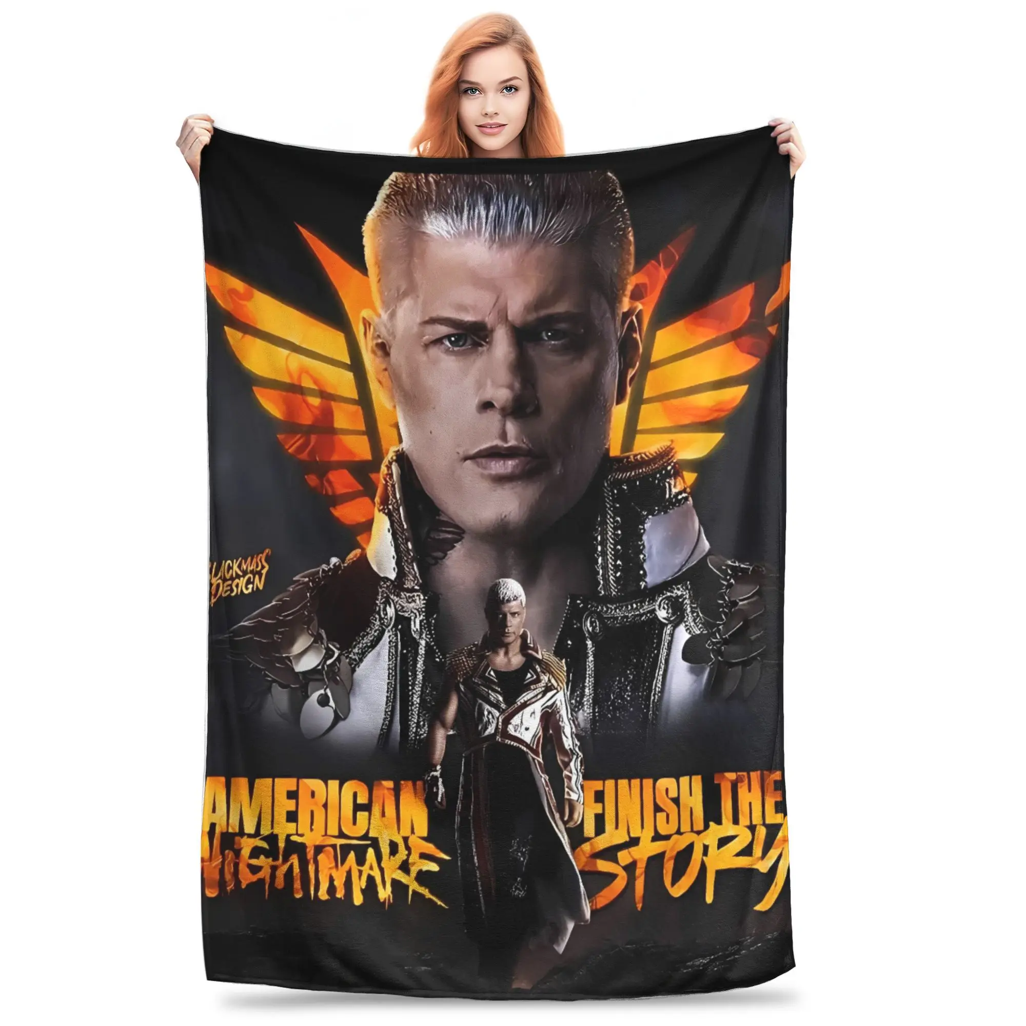 كودي رودس المصارعة بطانية قطيفة الطلاب الفانيلا رمي بطانية للأريكة السرير تصميم ناعم جودة المفرش هدية