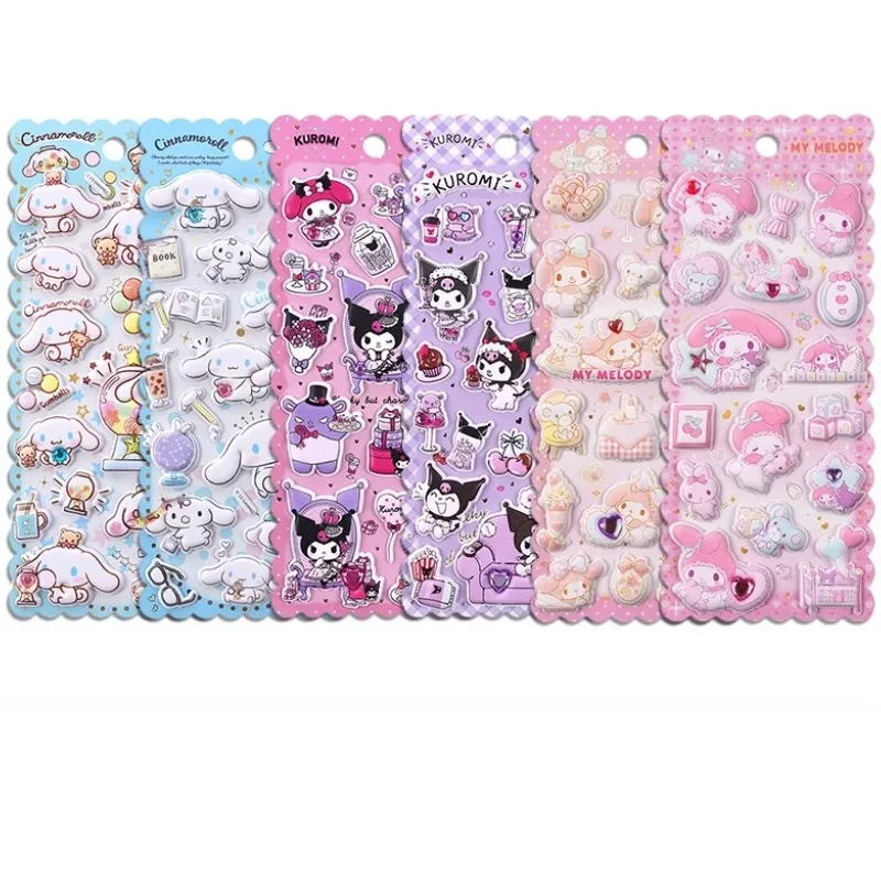 سانريو مرحبا كيتي بلدي ميلودي ملصق الليزر جو تشاك ملصق حساب اليد مذكرات كاريوكي لطيف الكرتون أنيمي لعبة أطفال هدية