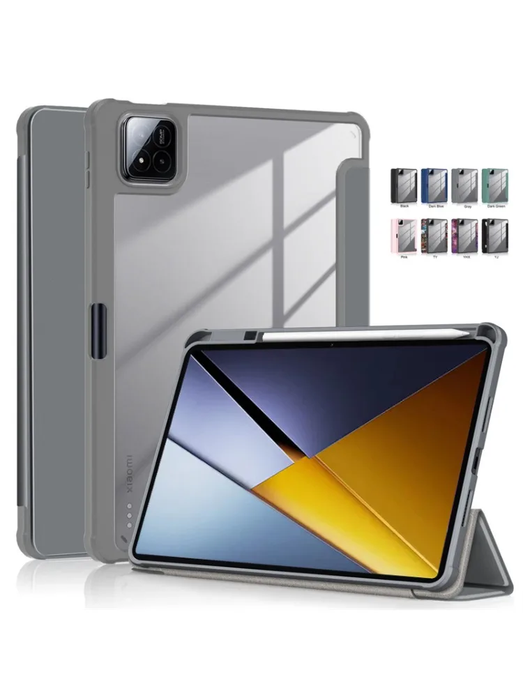 Etui na Poco Pad X1 z uchwytem na rysik, skóra PU, akrylowa tylna obudowa, składane inteligentne etui na Xiaomi Pad 8 / Xiaomi Pad 8 Pro, 11,2 cala — zdjęcie produktu 7