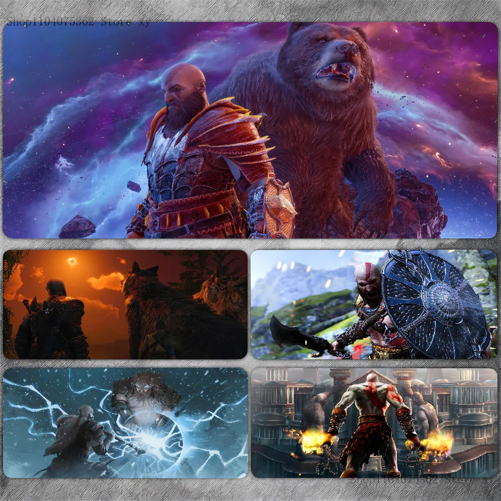 

Игровой коврик для мыши God Of War, Настольный коврик, игровые аксессуары, первоклассный игровой коврик для клавиатуры XXL, Прошитый коврик