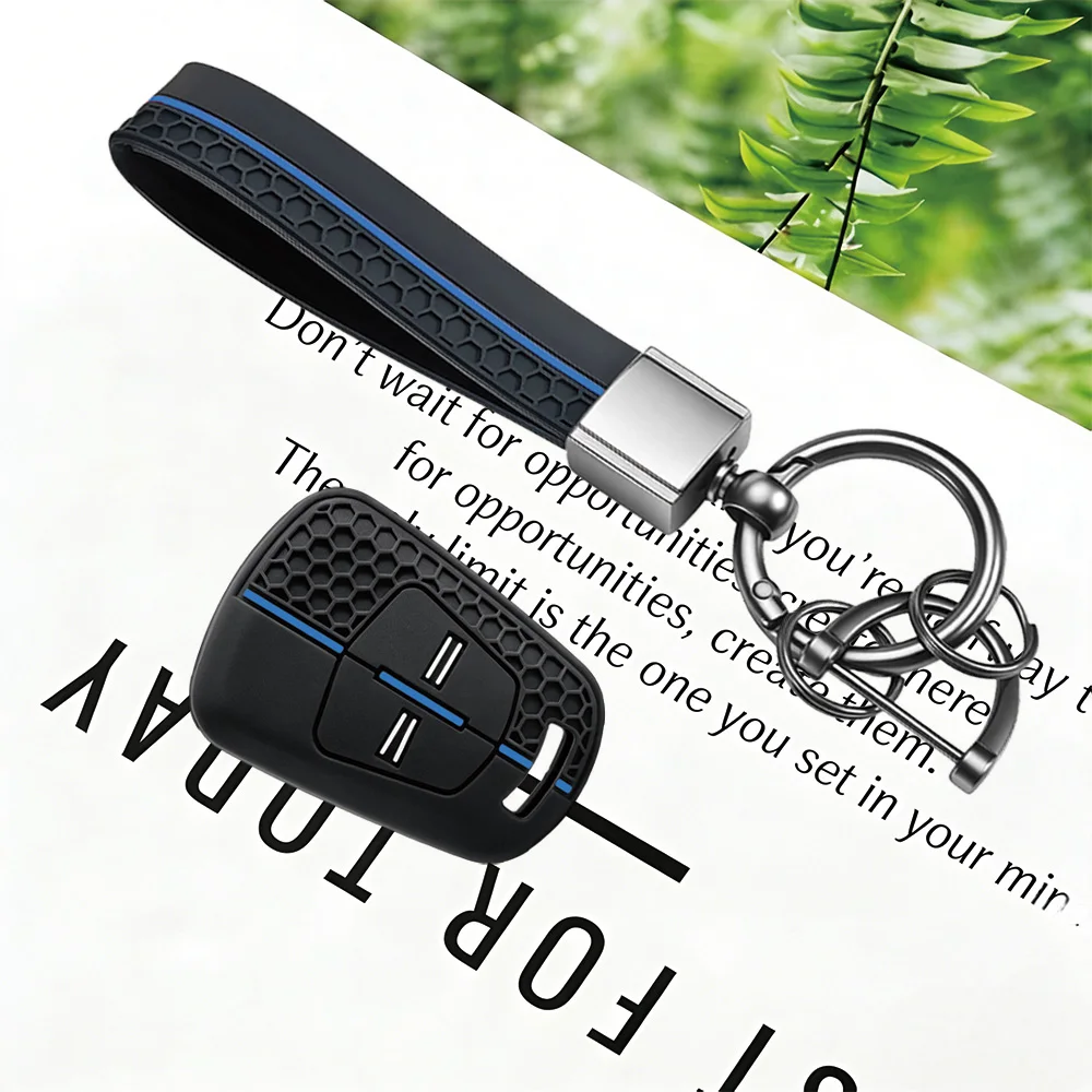 Fine Honeycomb Surface Pattern Key Protector With Keychain for Vauxhall Opel Corsa Agila Meriva 2 Button Remote Car Key