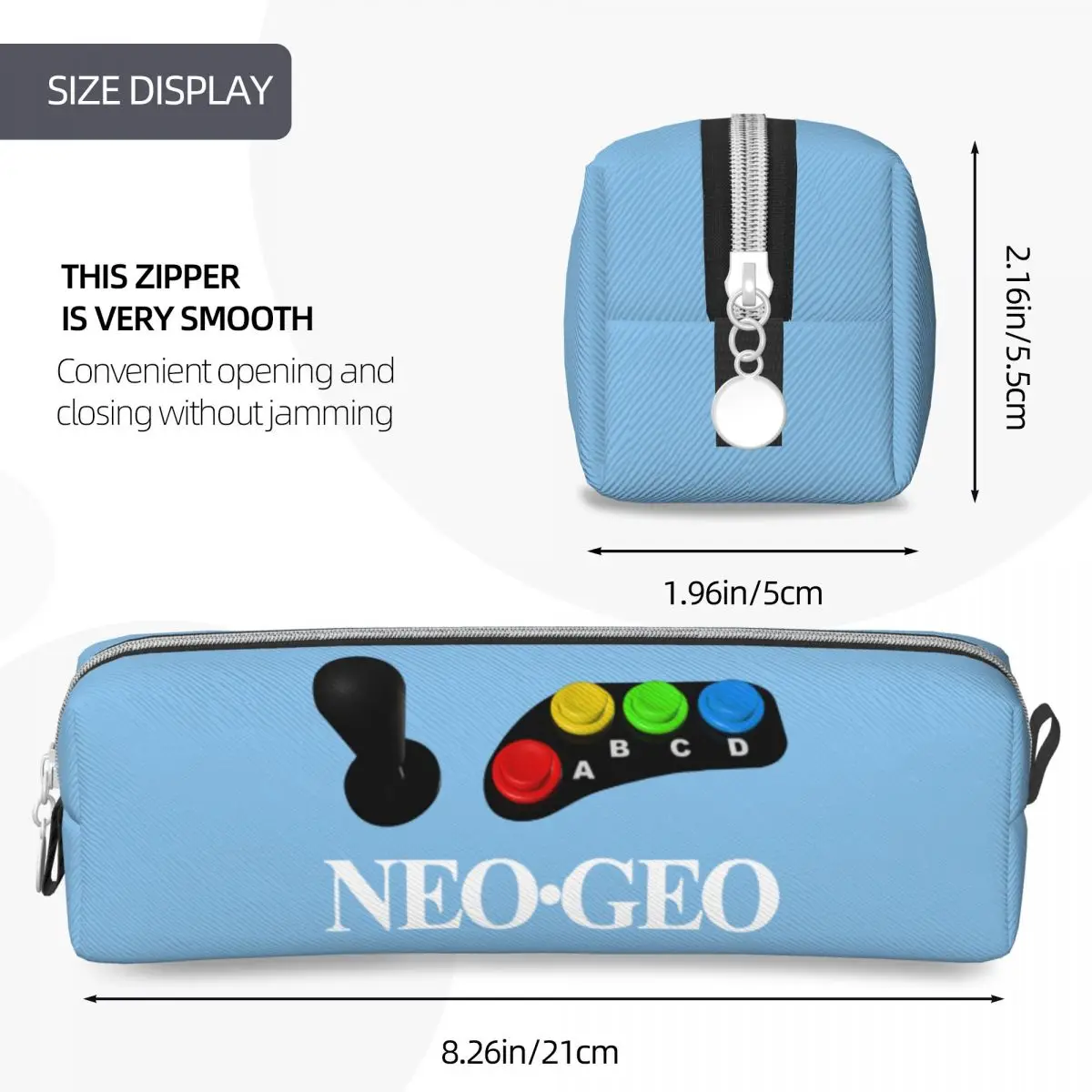 Imagem -04 - Neo Geo Arcade Pencil Case Game Pen Box Bolsas de Lápis de Grande Capacidade Material Escolar Presentes para Meninas e Meninos Moda