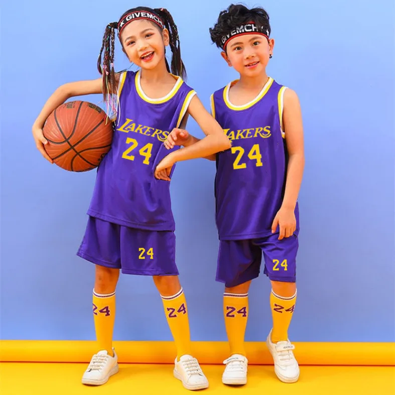 Summer Children’s Basketball Uniform Suit Boys And Girls Jersey Chinese Team Student Sport Wear Set