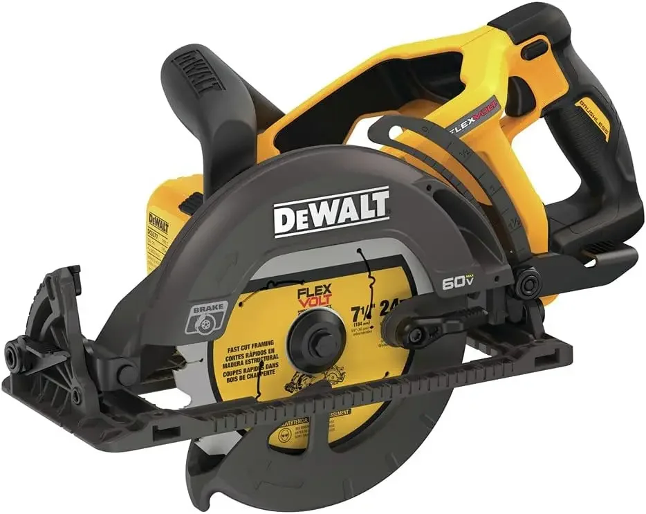 DEWALT FLEXVOLT 60V MAX* Circular Saw for Framing, 7-1/4-Inch, Tool Only (DCS577B)