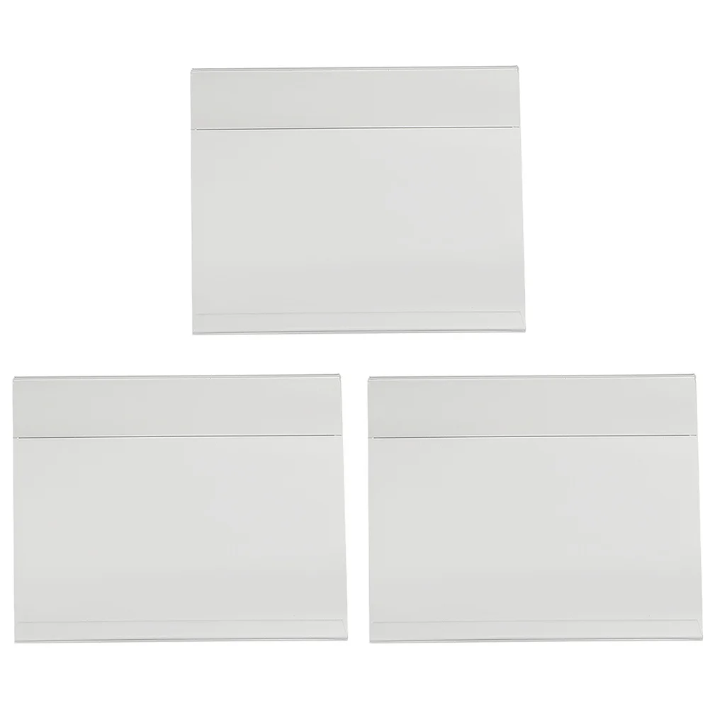 

3Pcs Acrylic Price Ticket Display Stands Simple Design Practical Table Holder Market Price Label Rack Sign Display