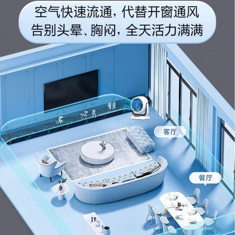 

Small Oscillating Desktop Air Circulating Fan, Portable Quiet Turbo Convection Cooling Personal Fan for Home Office Dorm