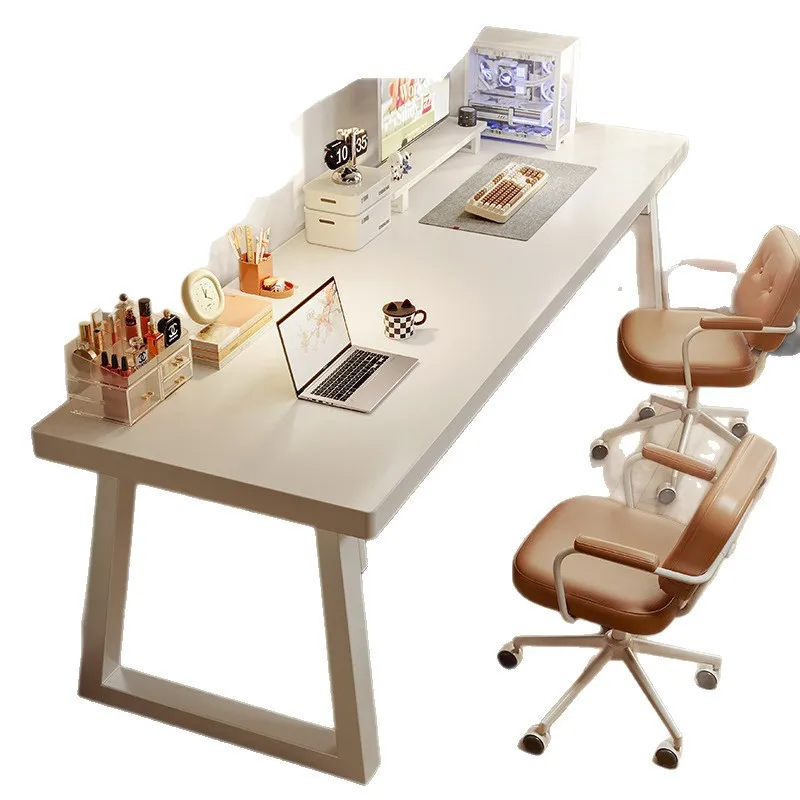 

Double study desk Computer desk Desktop Student home bedroom Simple modern white office writing