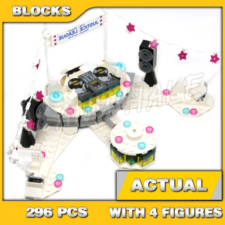 296pcs Super Fighter The Justice Group Anniversary Party Rotating Dance Floor 10878 Building Blocks Sets Compatible With Model