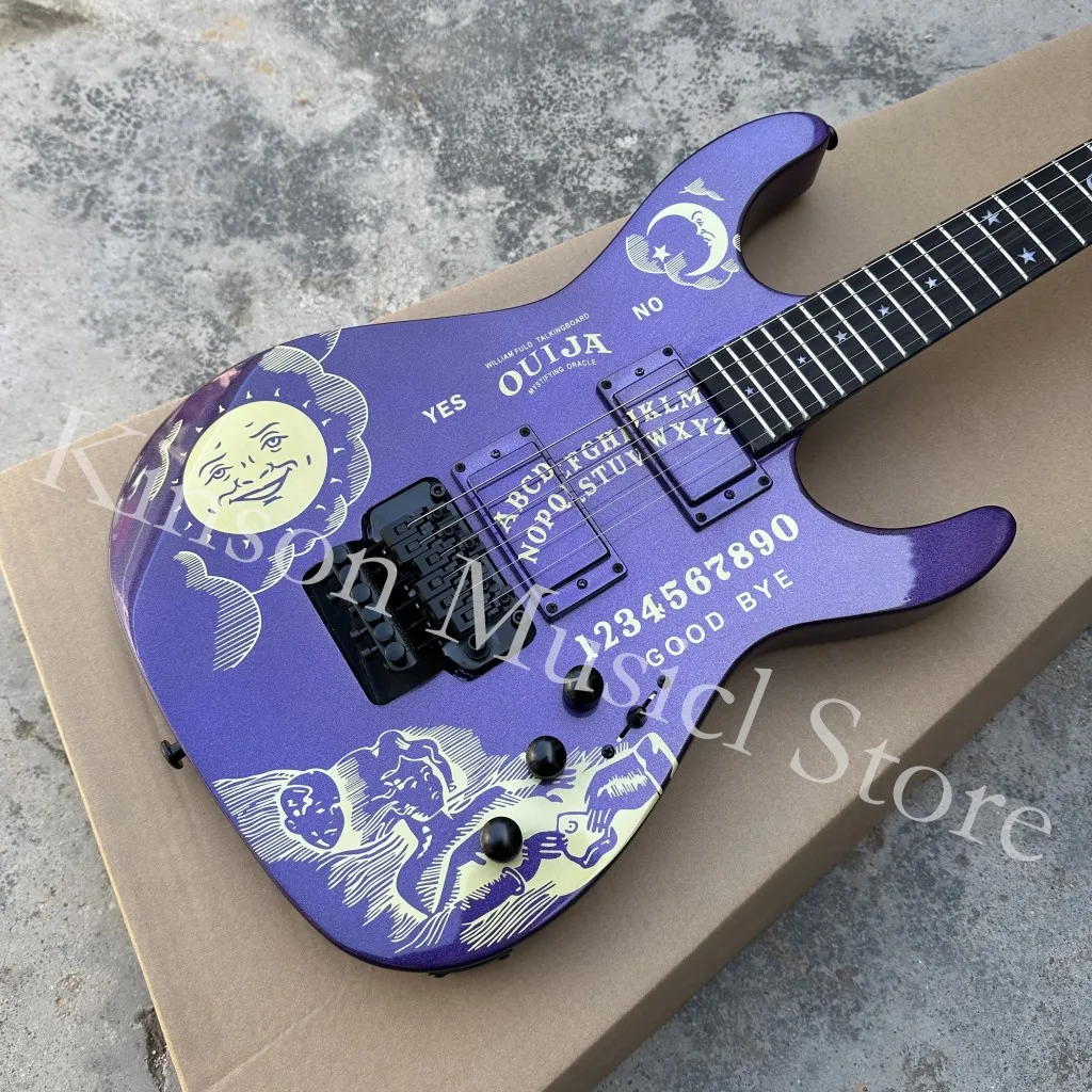 In Stock,KH-2 Ouija Kirk Hammett Cynthia Electric Guitar,Floyd Rose Tremolo Bridge