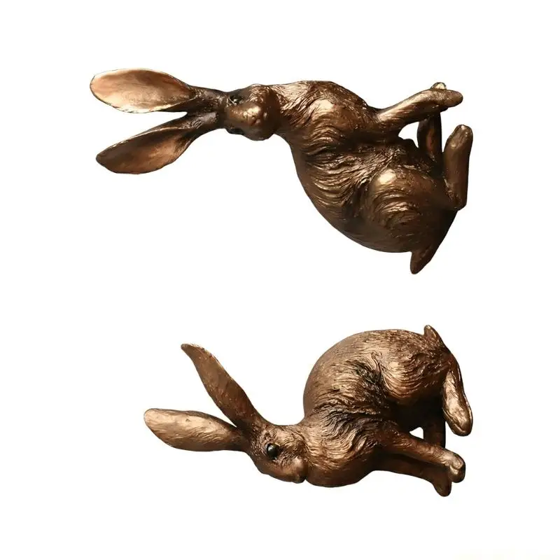 QX2E Handicraftsman constructed Substance Rabbit Creation In Natural Pose Kind Gift Option For House Anniversary Or Important