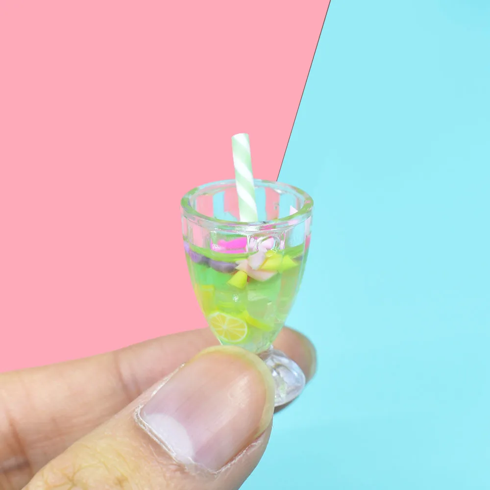 10pcs Resin Drinks Bottles Miniature Accessories Flatback Charm Crafts Material Planar Kawaii DIY Scrapbooking Phone Mini Figure