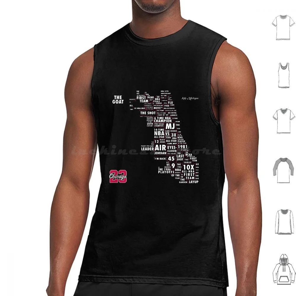 The Michael ( Chicago ) Map Tank Tops Print Cotton Basketball Michael Bulls 23 Bball Chicago Sports Chicago History