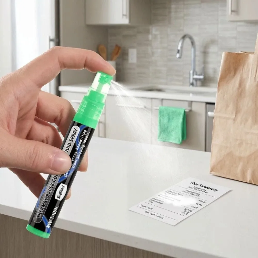 

Portable Thermal Paper Erasing Pen 10ml Capacity Remove Address Phone Erasing Liquid Spray Pen Shipping Labels Bills Quickly