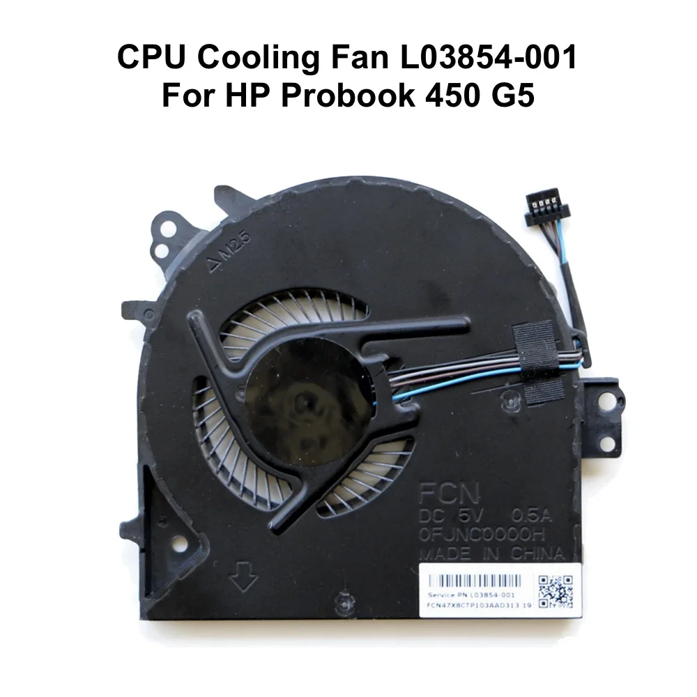 

L03854-001 Laptop CPU Cooling Fans PC Cooler for HP ProBook 450 G5 455 G5 470 G5 FCN FJNC 5V Notebook CPU fan cool radiator 4pin