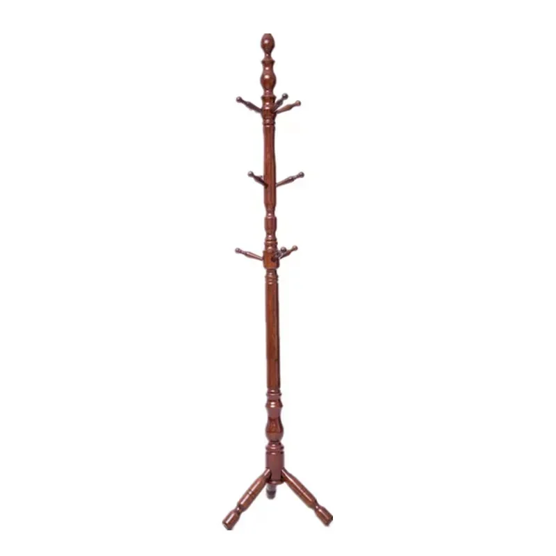 

Chinese solid wood coat hanger Floor stand Living room vertical clothes rack