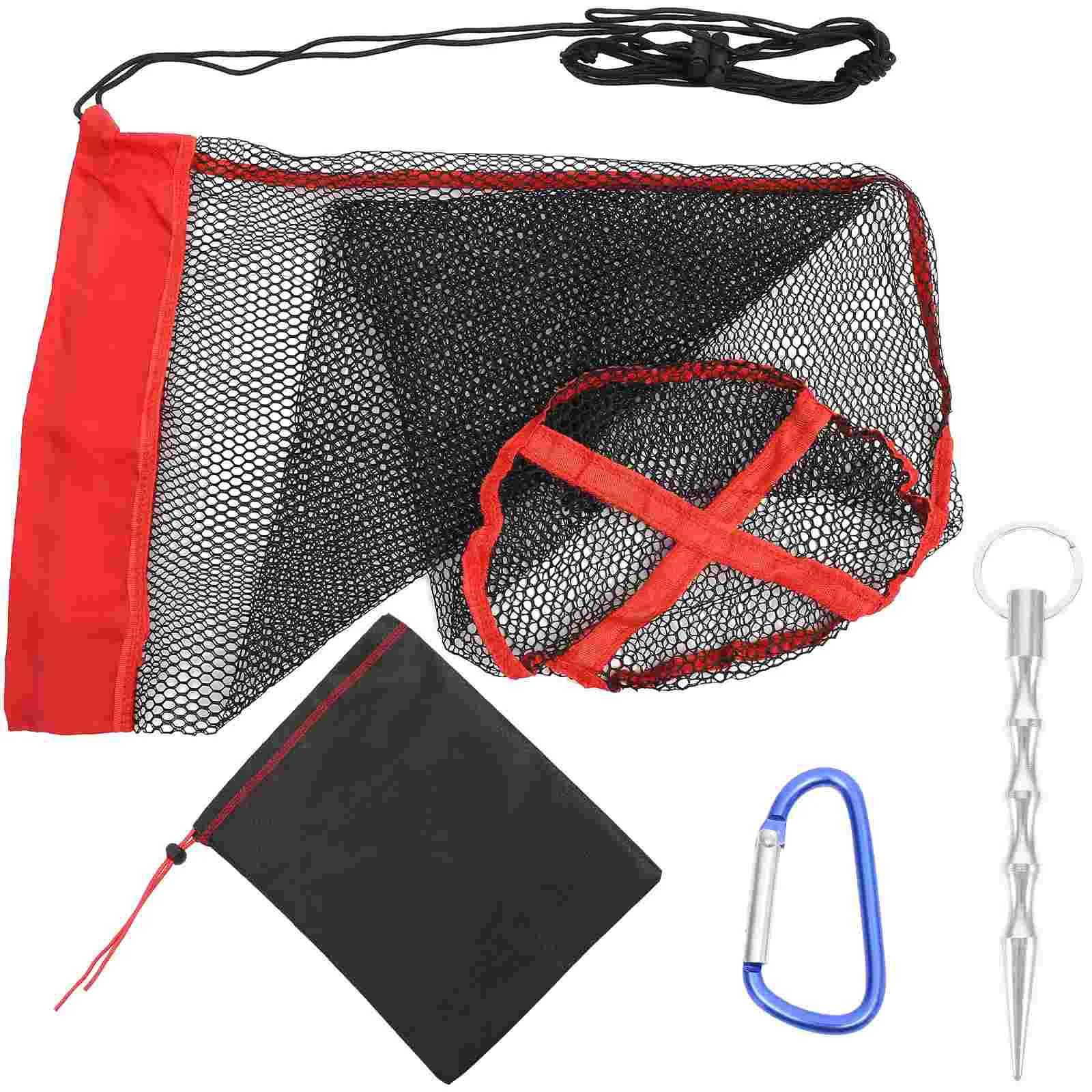 

Folding Fish Basket Net Bag Fishing Ground Insert Storage Bags Drawstring for Fishnets