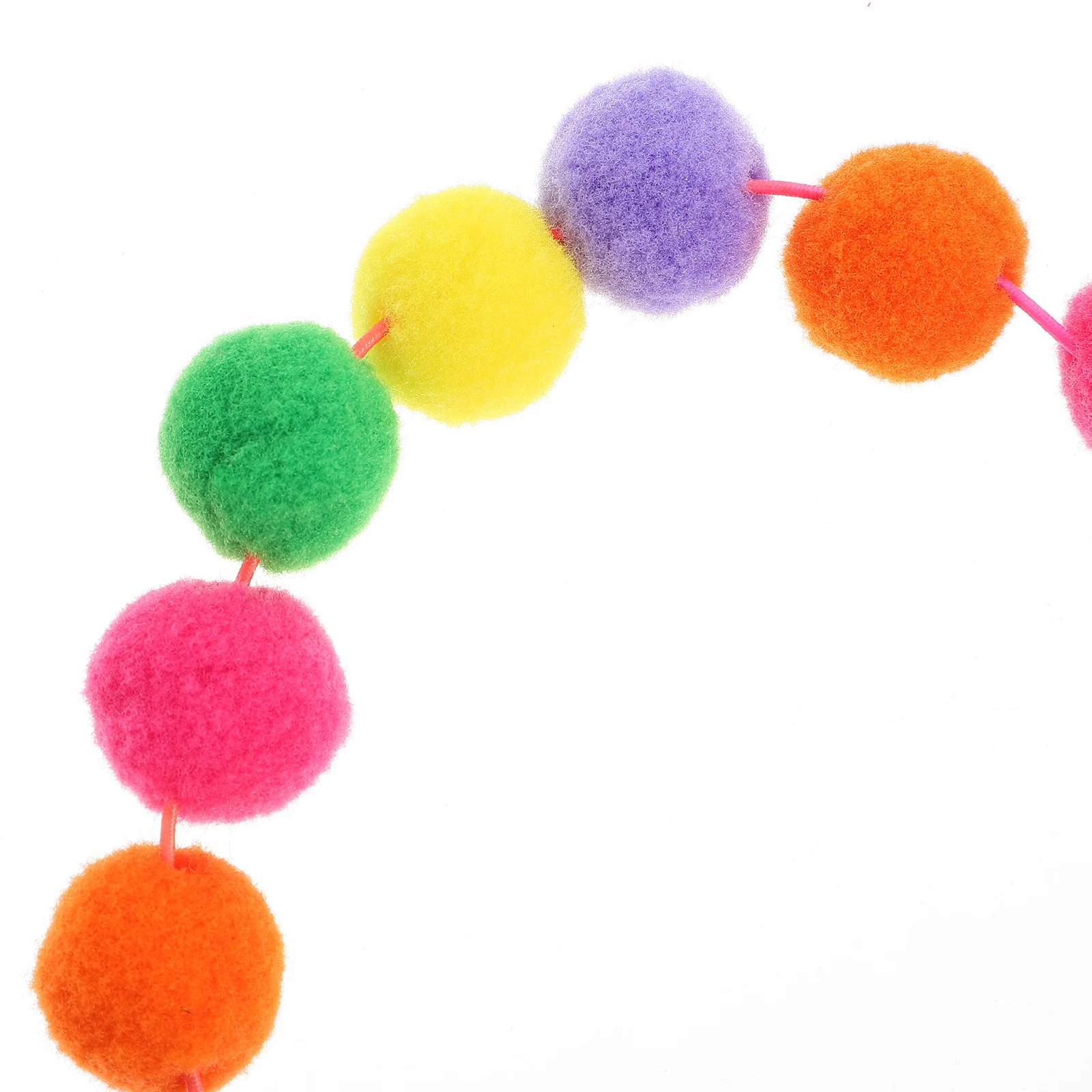 

2Pcs Rainbow Pet Cat Dog Collars Adjustable Colorful Ball Design Lightweight Elastic Collar Outdoor Party Kitten