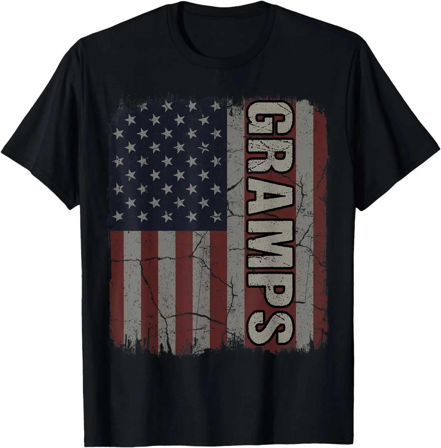 

Gramps American Flag Vintage Father's Day 4th of July Gift T-Shirt