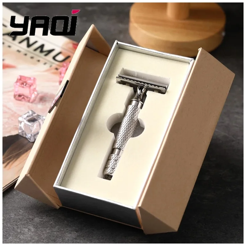 Double Edge Yaqi Safety Razor PILOT Stainless Steel for Men Women Shaving Razor Stainless Steel Razor Blades