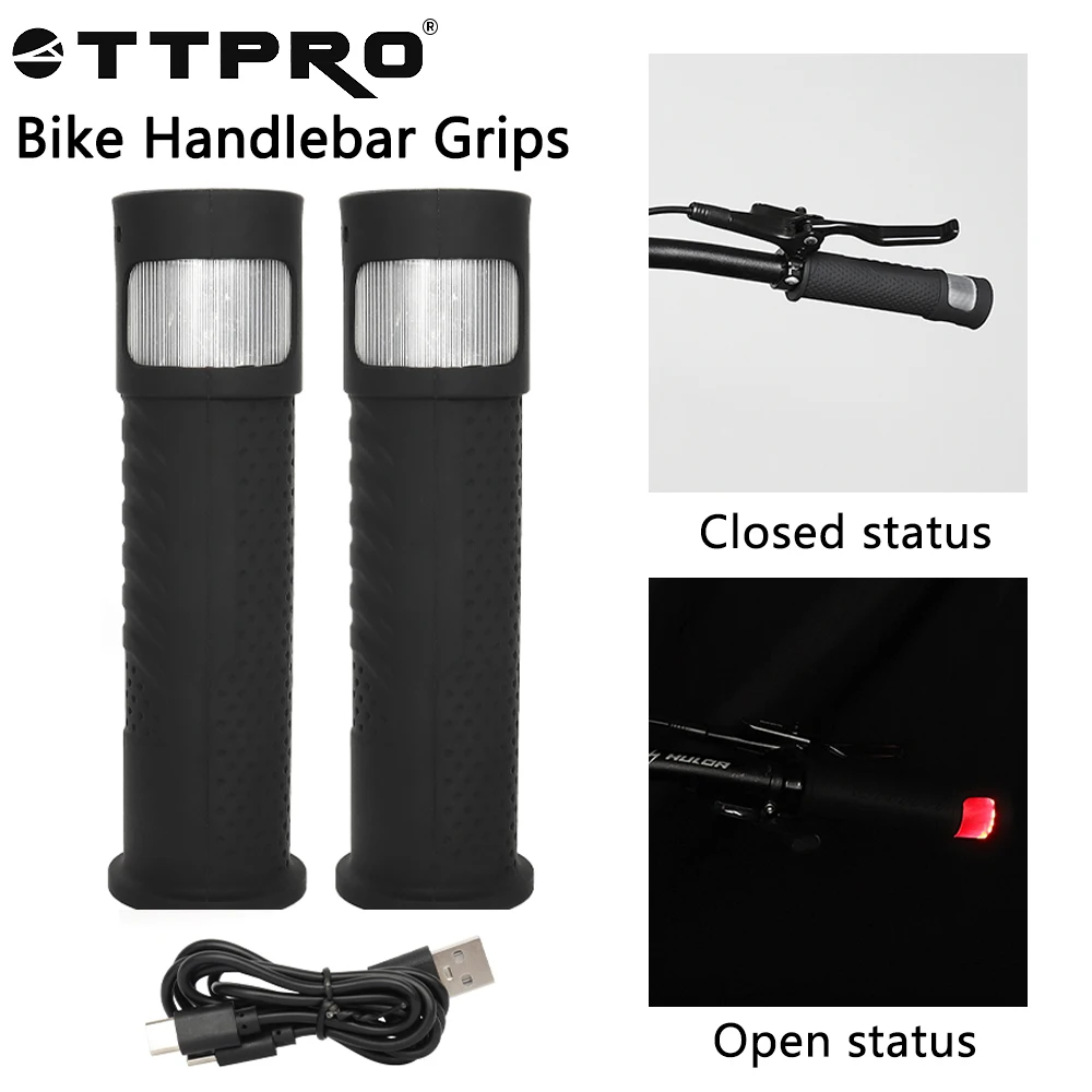 

TTPRO Bicycle Handlebar Grips Adjustable Light MTB Road Bike Anti-slip Handle Bar End Plug Handle Grip Bicycle Part