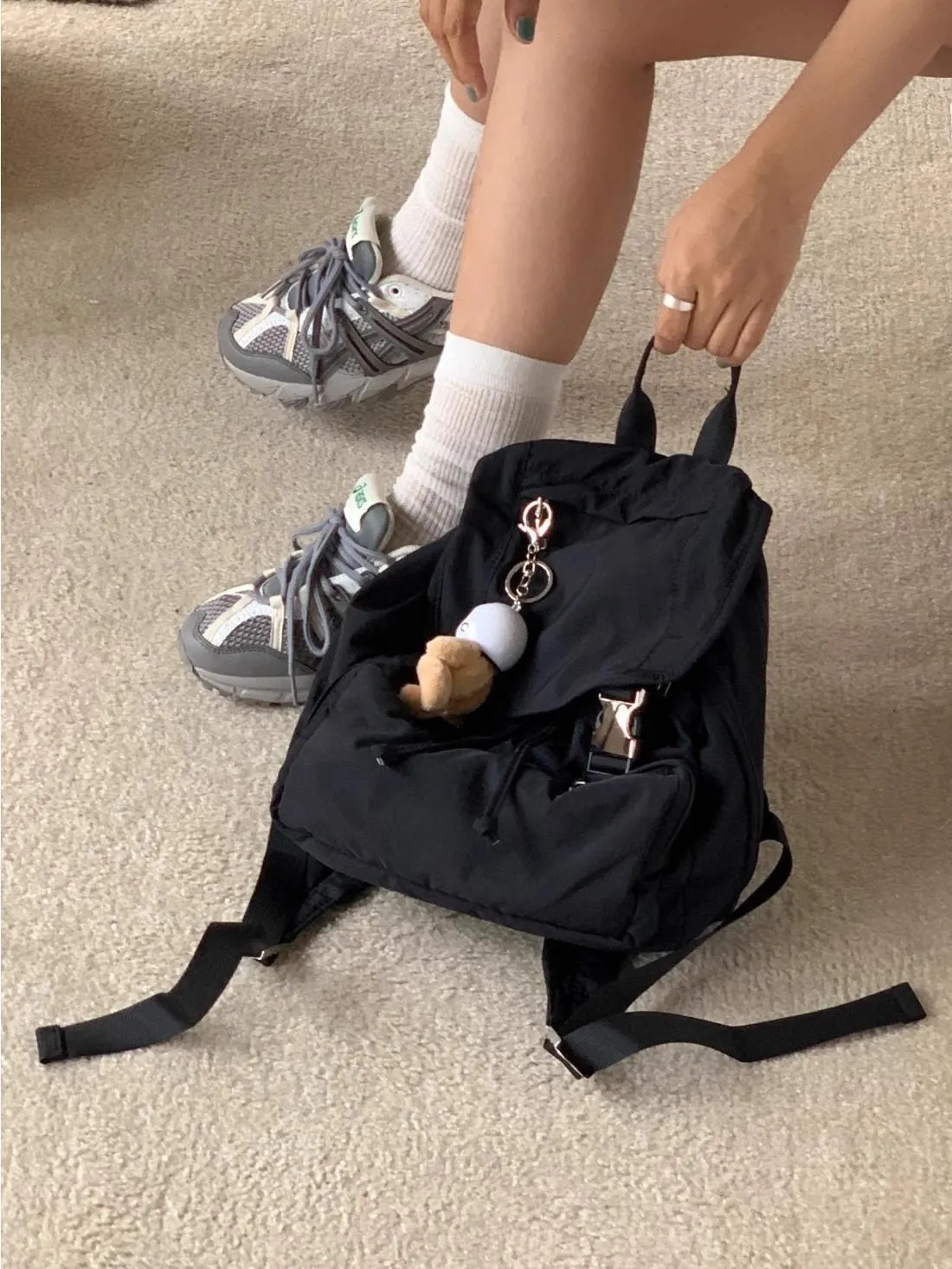 Lightweight Travel Bapa Korean Sle Ins Blogger Casual Large Capaci Nylon Canvas Double oulder Bag for Daily Use