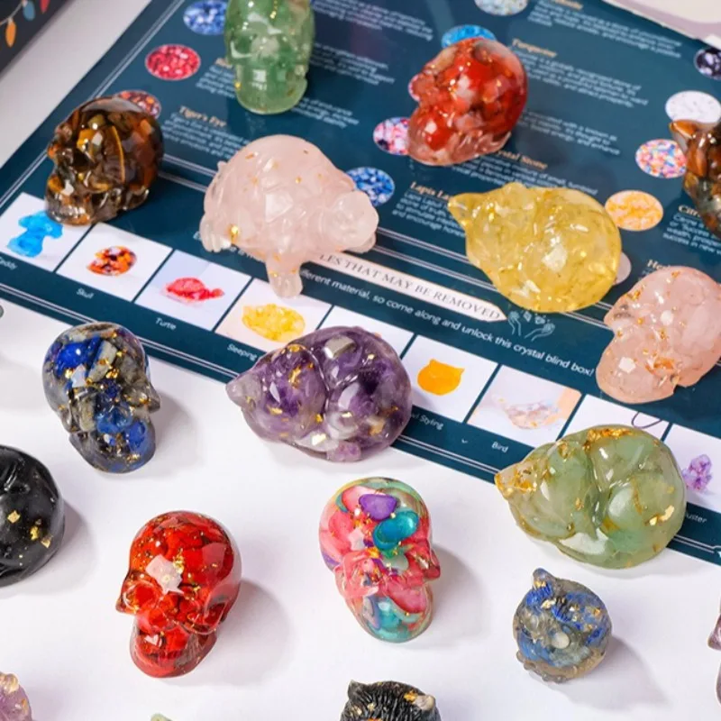 24 شبكة عينة معدنية من الكريستال الطبيعي تقويم القدوم صندوق مفاجأة عيد الميلاد للأطفال مجموعة هدايا الحفلات الممتعة #4