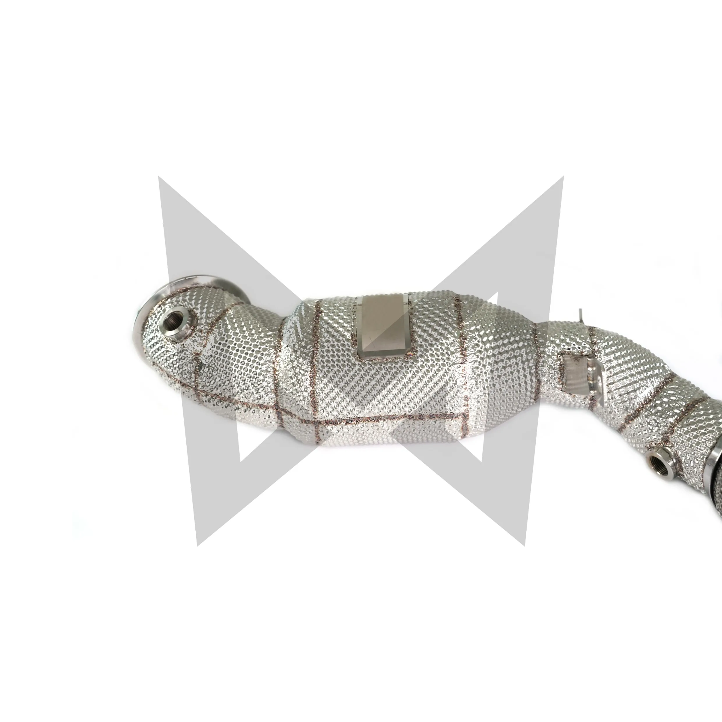 لسيارات BMW 316i F30 N13 أنبوب سفلي رياضي عالي التدفق مع درع الحرارة من الفولاذ المقاوم للصدأ Catless/200 خلية أنبوب الأداء الحفاز #3