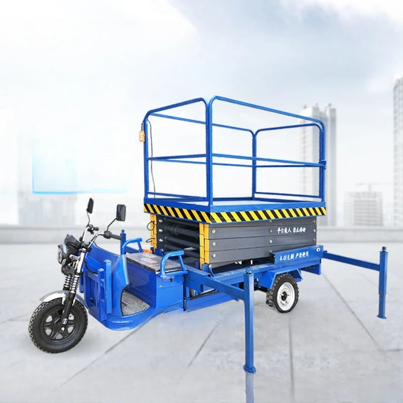 Electric three wheel lifting platform, mobile scissor lift, high-altitude operation, high-altitude vehicle installation,