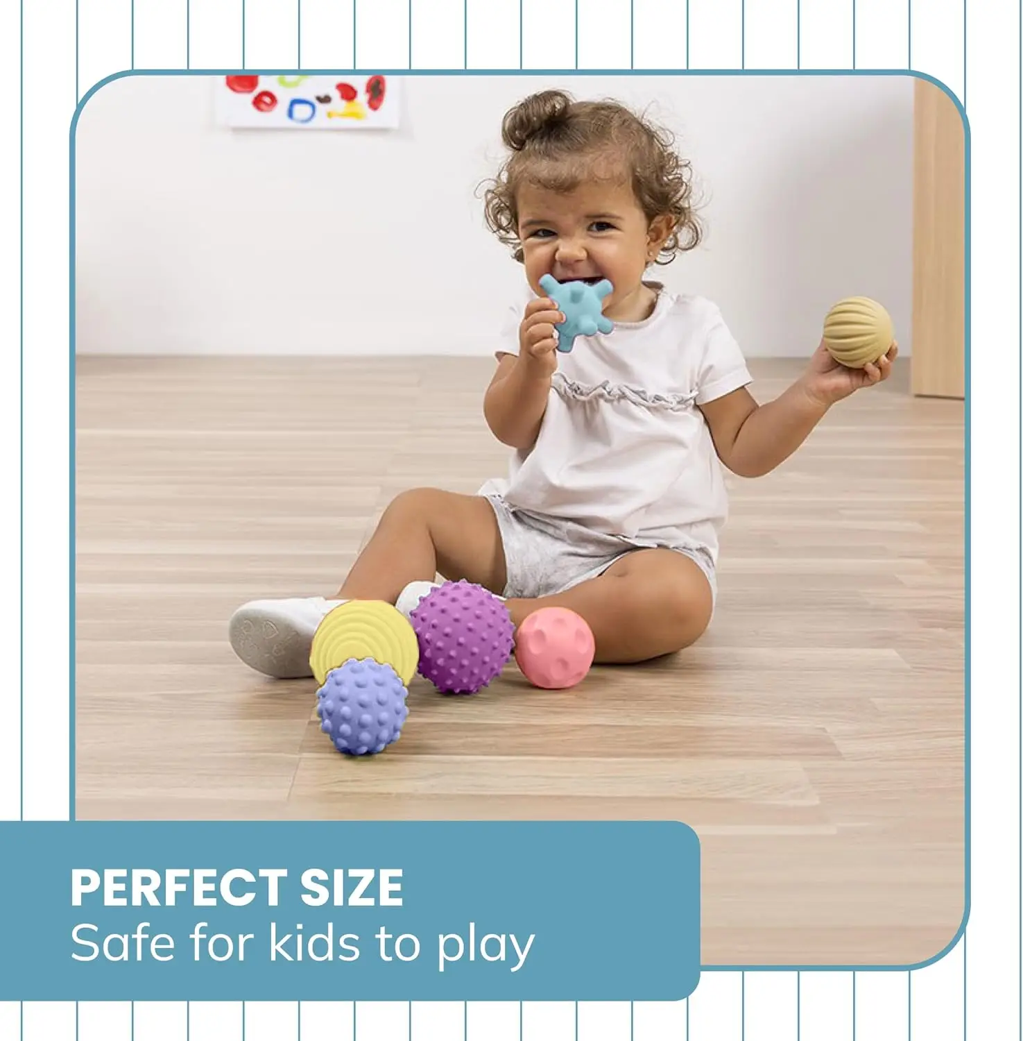 6 قطع من الكرات المزخرفة للعب الحسي للأطفال من عمر 6 إلى 12 شهرًا، كرة ناعمة متعددة النشاط، ألعاب استحمام مونتيسوري للأطفال الصغار من عمر 1-3 سنوات