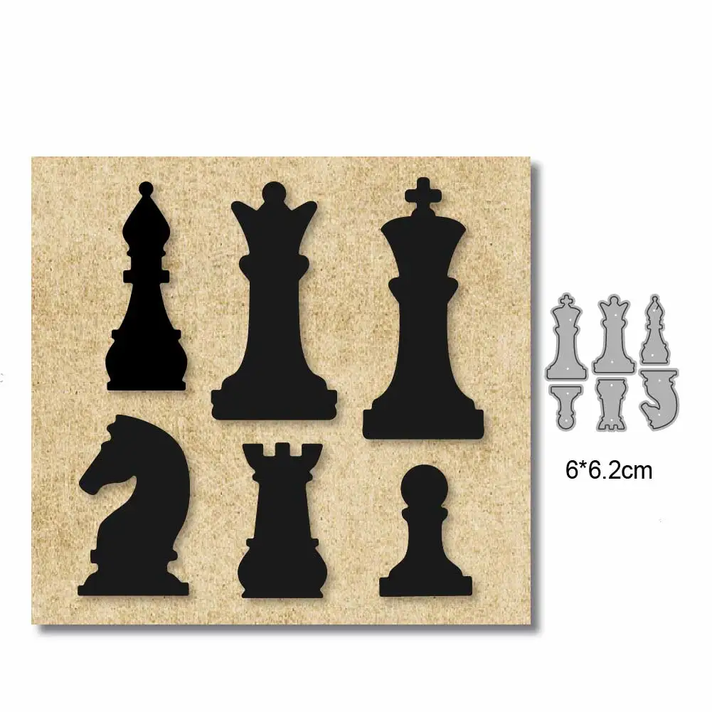 Chess Metal Cutting Dies Scrapbooking Die Cut Stencil Paper Craft Knife Mold Blade Punch Stencils