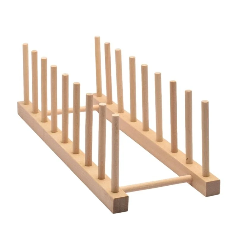 Natural Dish Drying Rack for Kitchen Countertop Space Saving Cabinet Shelf Organiser for Cups Plates Utensils