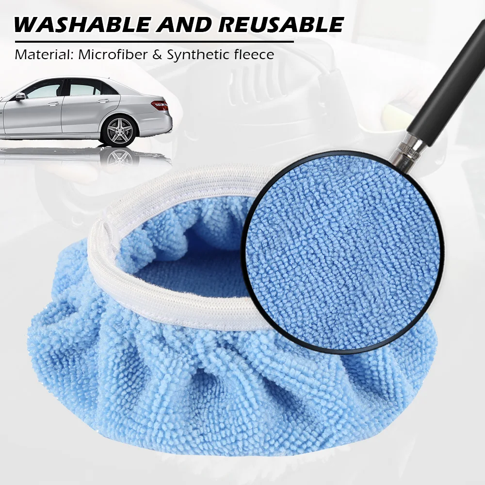 8Pcs 6/10Inch Car Polishing Buffer Pads Wool Plush Polished Waxing Kit Bonnets Wheel for Car Polisher Polishing and Buffing