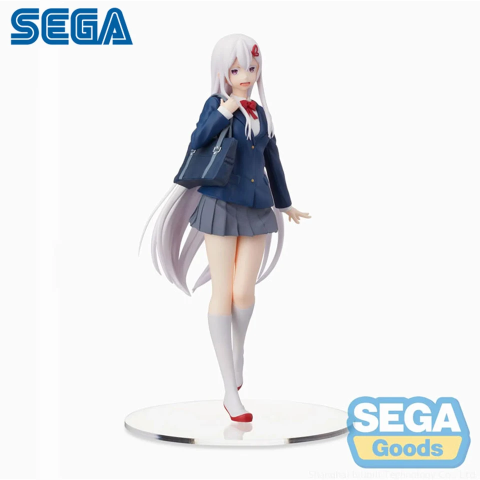 Glazovin Original Genuine Japanese Anime Figure Sega Re:Life in A Different World From Zero Emilia School Uniform PVC  Figures