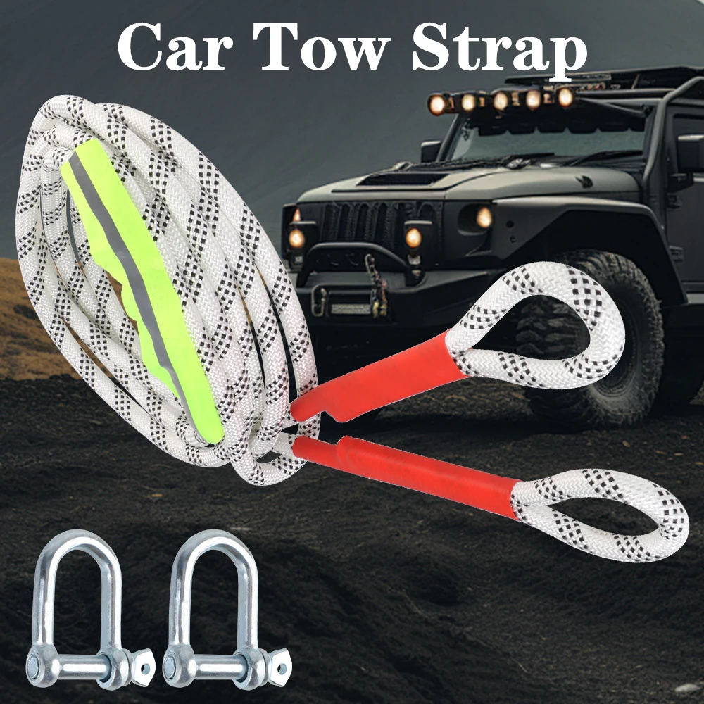 Off-road vehicle can tow an upgraded version of a 20 ton rescue rope which is very reliable and wear-re The new car towing rope