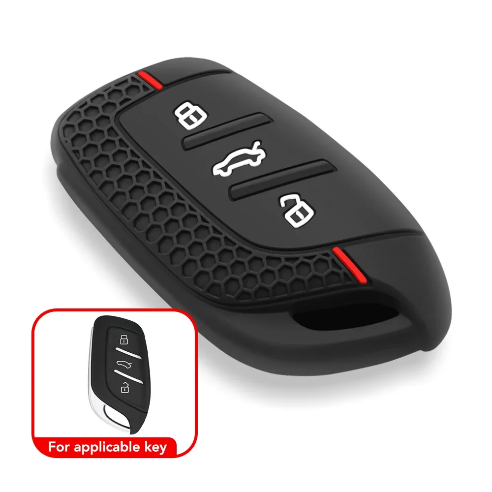Silicone Key Cover Case Chain Holder For MG4 MG5 MG6 MG ZS EV HS EHS ZX GT Roewe RX3 RX8 ERX5 RX5 I6 I5 Keyring Shell
