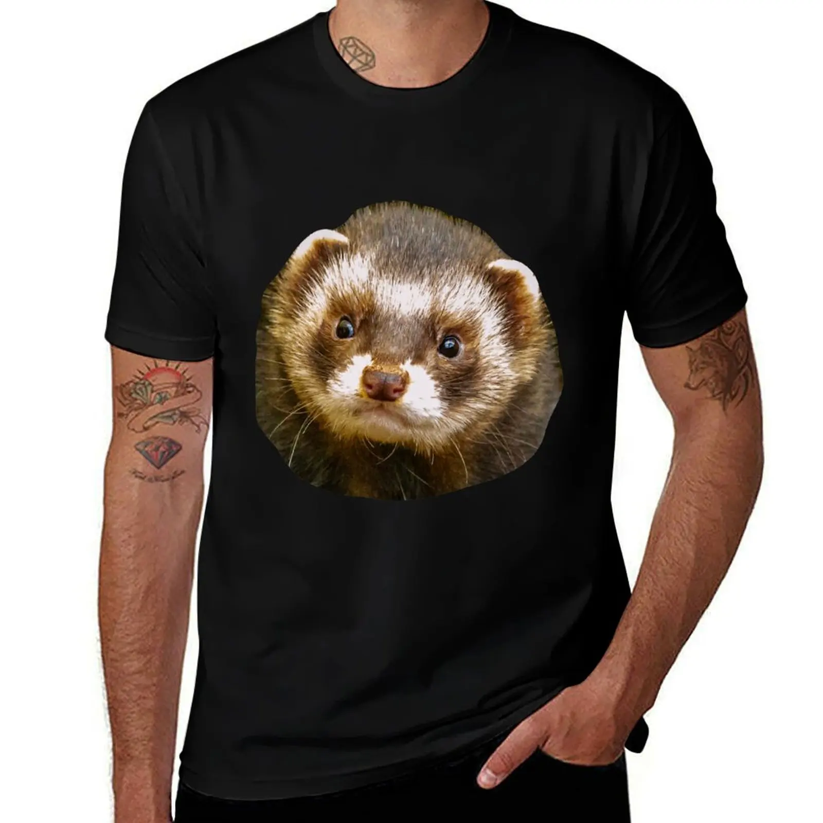 

Polecat Face T-Shirt cotton t shirt pack graphic t shirts for man man t shirt designer T-Shirt