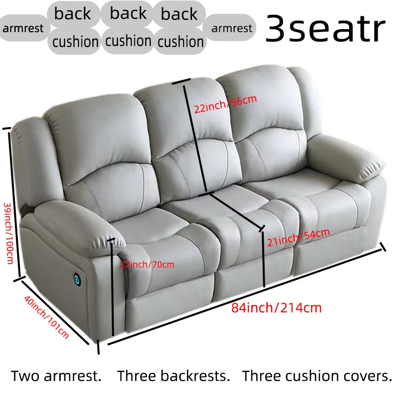 1/2/3 Seat Lazy Recliner Cover Stretch Waterproof Thickened Cheviot Sofa Slipcover Elastic Furniture Protector Couch Cover Home view 3