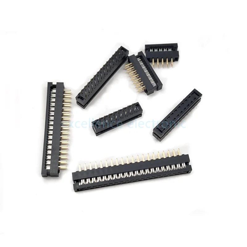 10pcs FD 2mm MFD 2.0mm Pitch 10 14 16 20 24 26 30 34 40 Pin Male IDC Socket Transition Connector for 1.0mm Flat Ribbon Cable