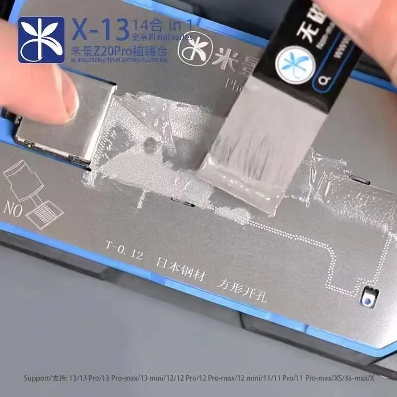 MiJing Z20 Pro 25in1 Stencil magnetico Piattaforma per iPhone X-16 PRO MAX Scheda madre Strato intermedio Reballing Kit di strumenti di saldatura