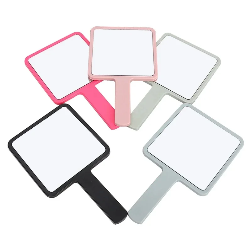 1/2/4pcs  Square Handheld Makeup Vanity Mirror with Handle Hand Mirror SPA Salon Compact Mirrors Eyelash Extension