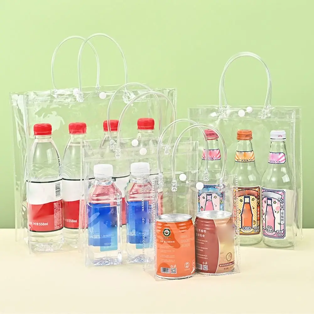 Convenient Transparent PVC Handbag Large Capacity Plastic Candy Bag Multi-purpose Gift Jelly Bag Travel